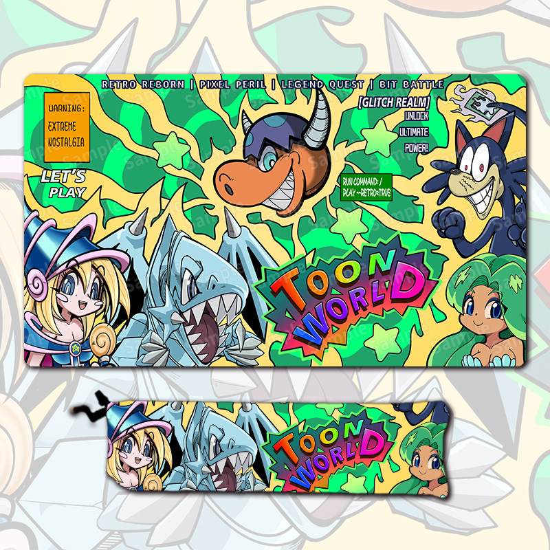Door Mat Blank - ยูกิโอ! แผ่นรองเล่นการ์ดลายการ์ตูนสาวน้อยนักเวทมนตร์โทนเข้ม ริว-รัน ขนาด 600x350 มม.