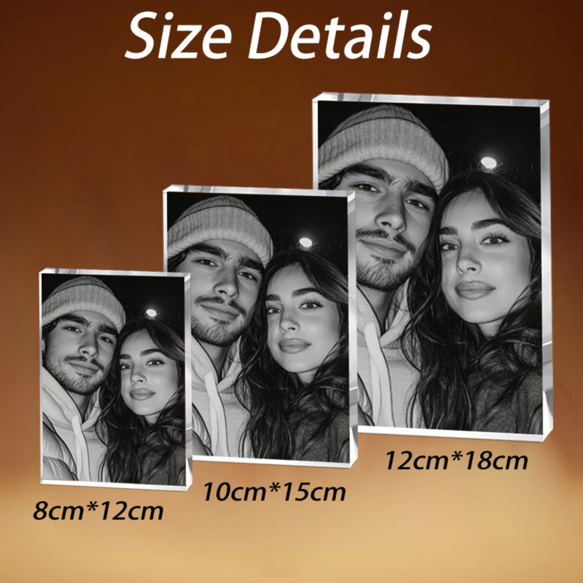 Photo Acrylic Block - ของตกแต่งอะคริลิกแบบตั้งโต๊ะที่ปรับแต่งได้ พร้อมตัวเลือกภาพถ่ายส่วนตัวหลากหลาย รวมถึงภาพศิลปะ ภาพคู่รัก