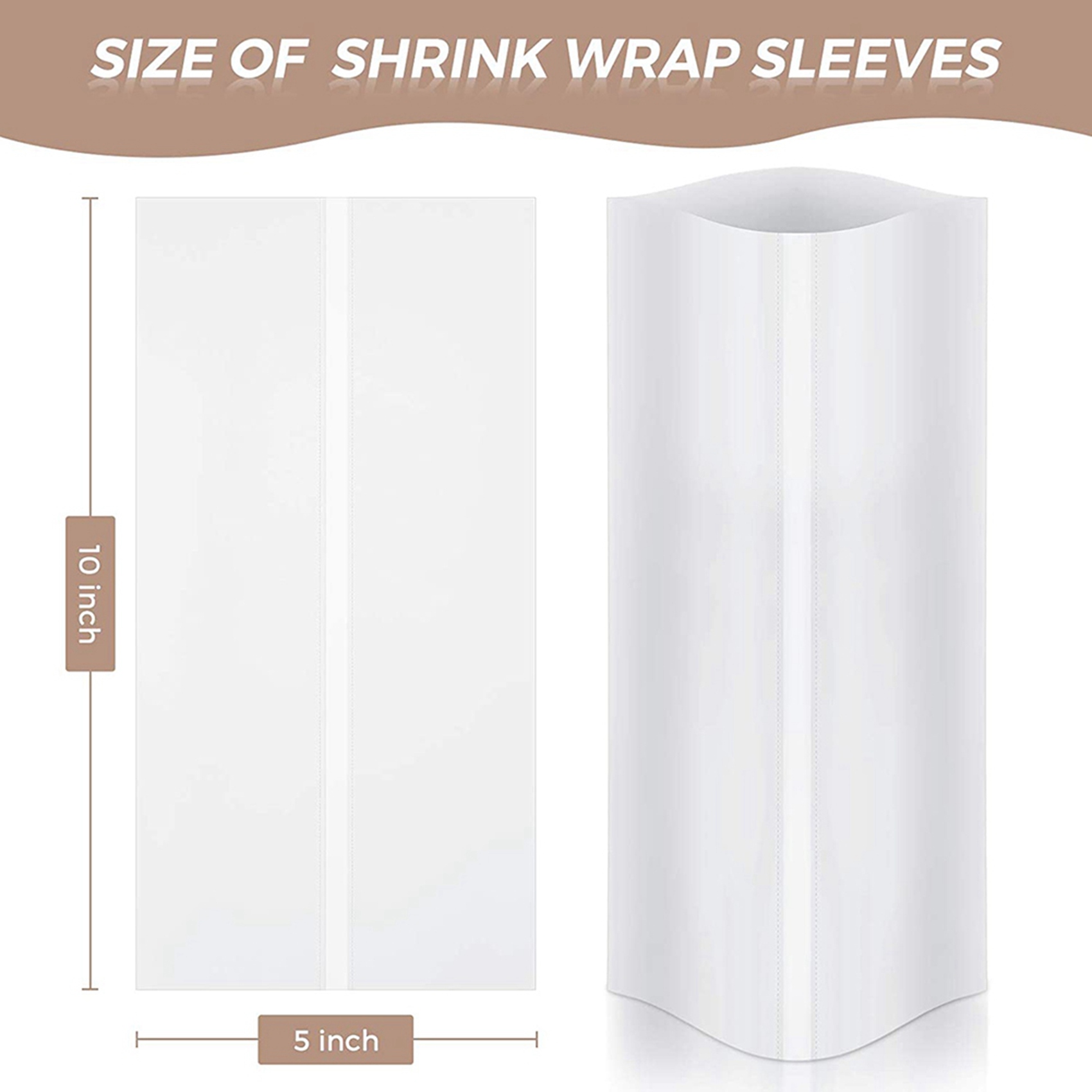 Sublimation Mug White - ฟิล์มหดสำหรับงานซับลิเมชัน A74E-140 ชิ้น ขนาด 5x10 นิ้ว
