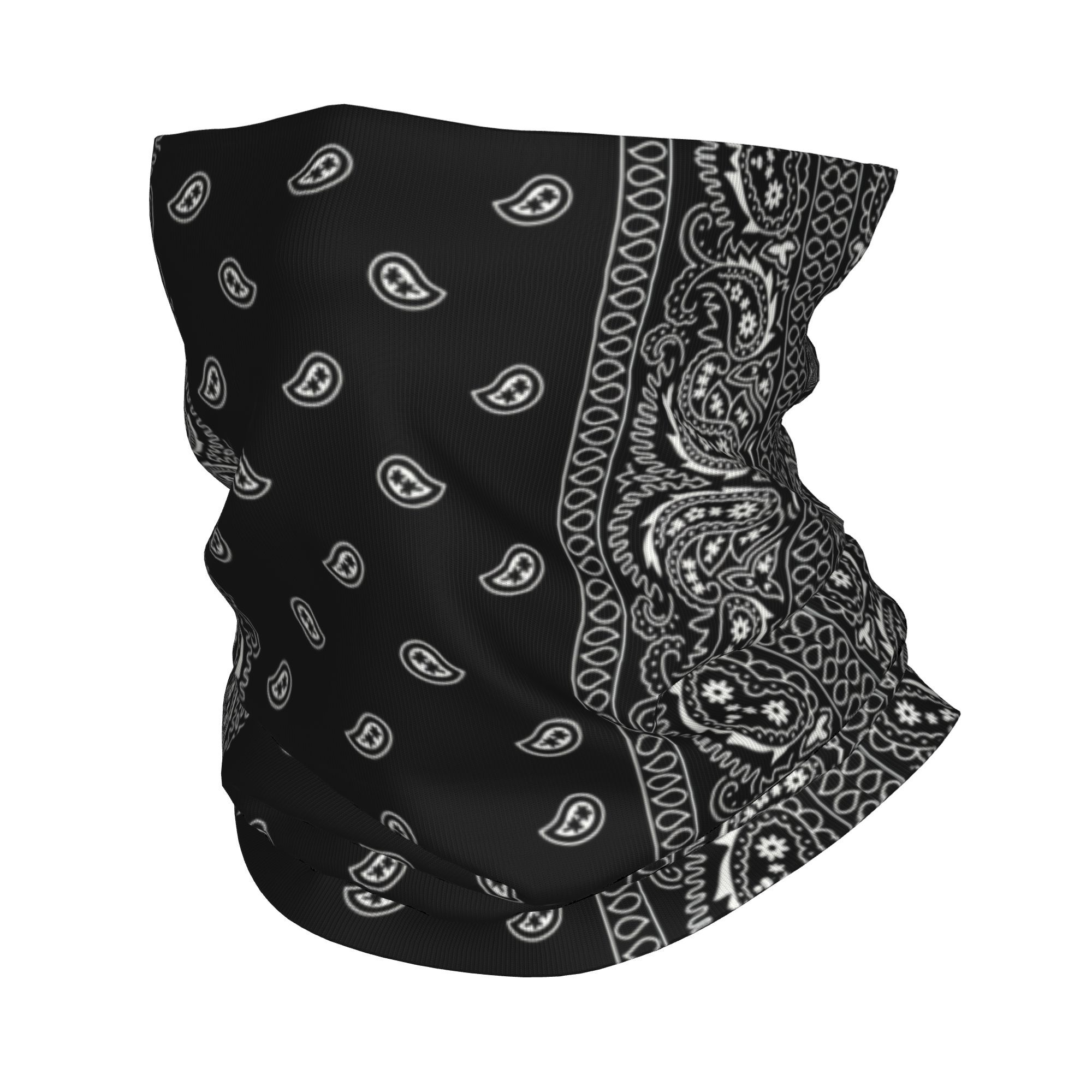 CUSTOM สีดําและสีขาว Paisley C - Bandana Blank White บทวิจารณ์และราคา