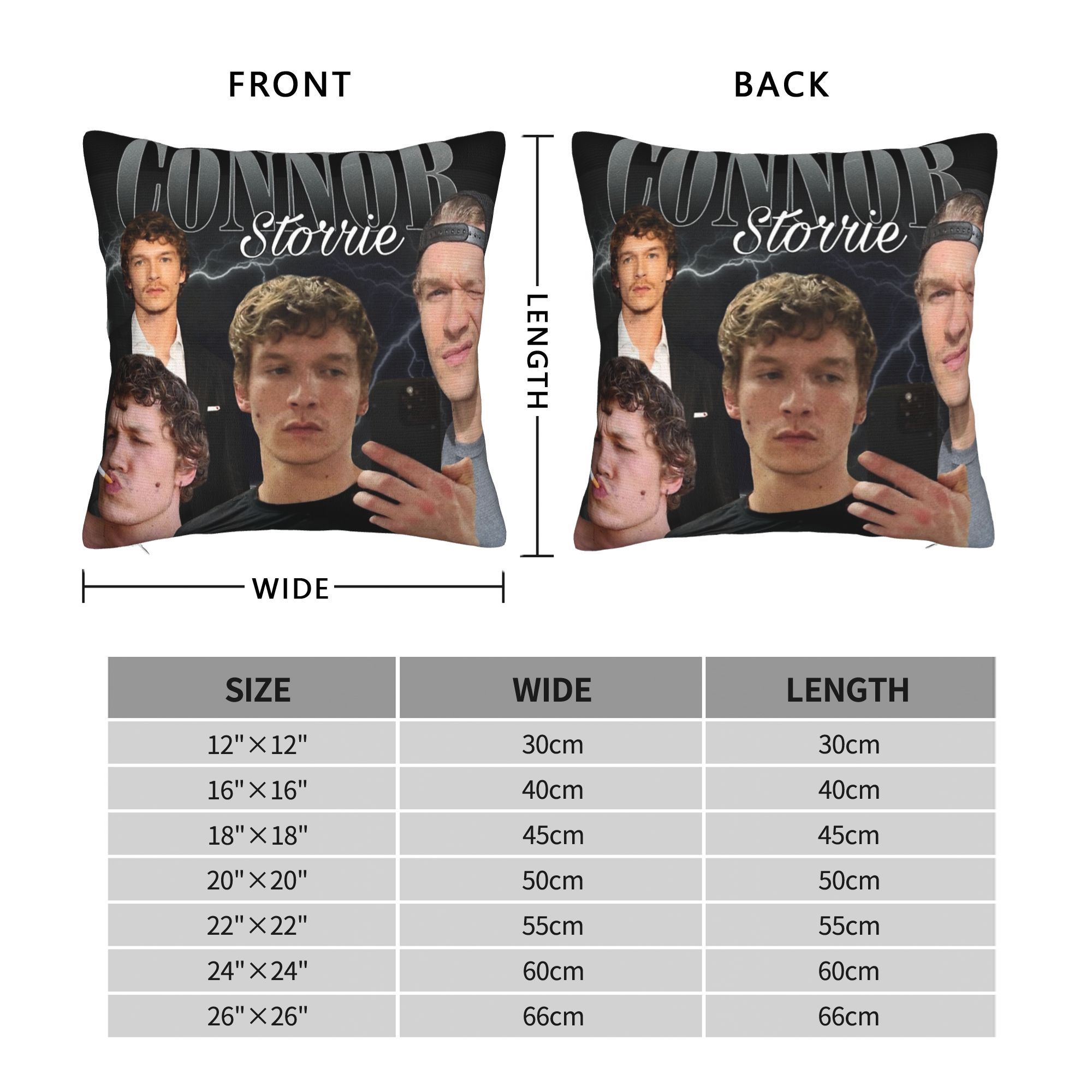 ปลอกหมอนอิงลาย Connor Storrie  - Pillow Cover Sublimation บทวิจารณ์และราคา