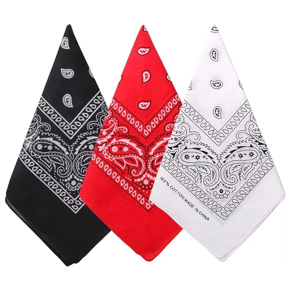 Hip Hop คาวบอย Paisley ผ้าพันค - Bandana Blank White บทวิจารณ์และราคา