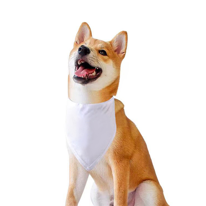 ผ้าพันคอสุนัขแบบสามเหลี่ยมสำหร - Bandana Blank White บทวิจารณ์และราคา