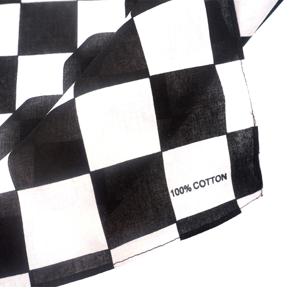 Bandana Checkered Flag Auto Ra - Bandana Blank White บทวิจารณ์และราคา